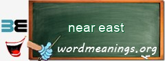 WordMeaning blackboard for near east
